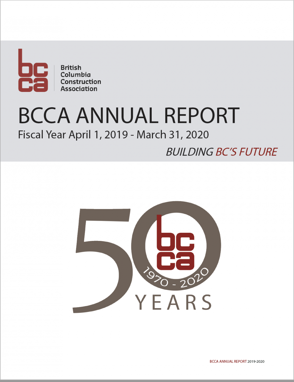 Annual Reports - BC Construction Association