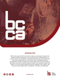 BCCA Key Messaging 2024 - Advocacy update